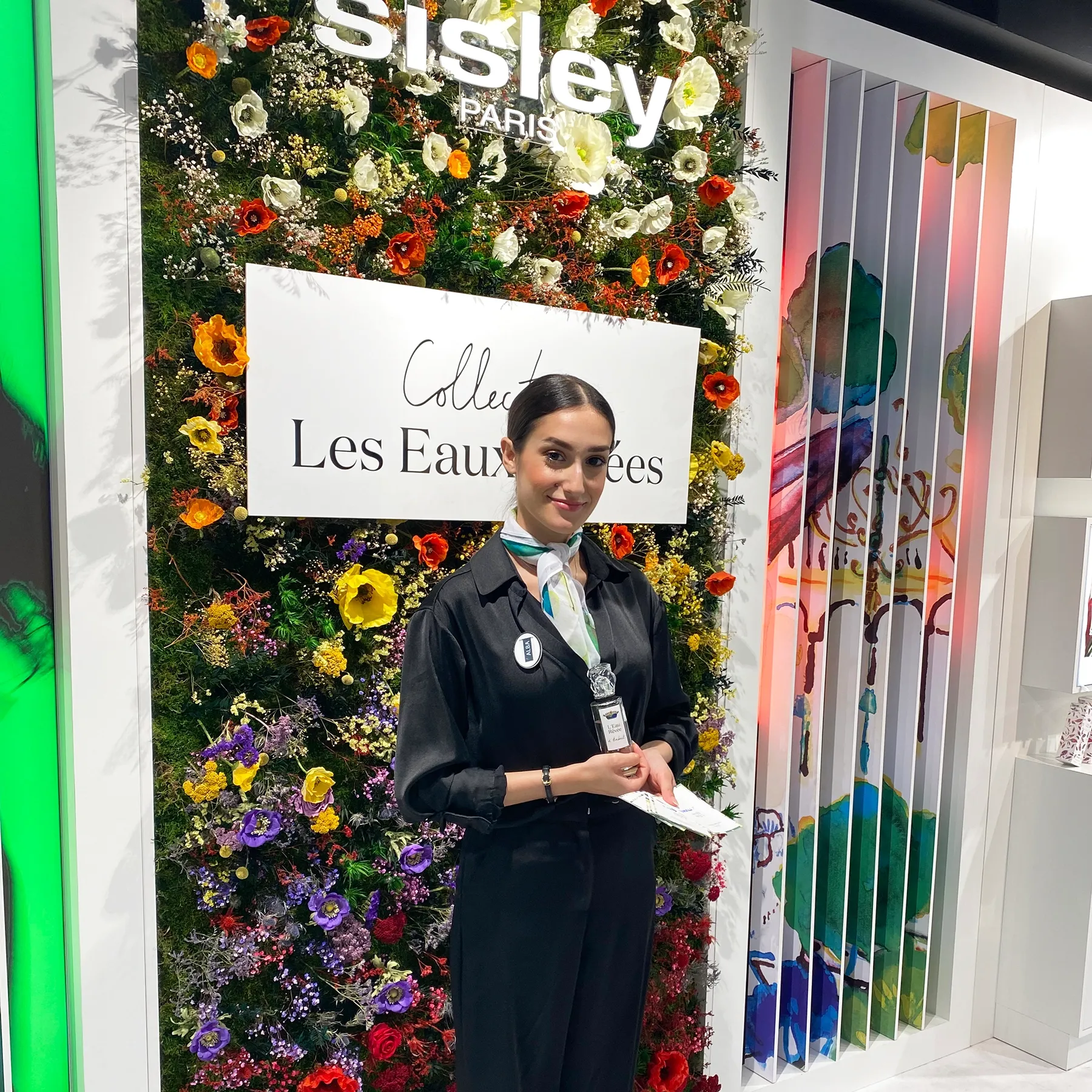 Sisley brand ambassador in airport retail